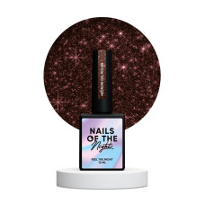 NAILSOFTHENIGHT Negroni - czerwony lakier hybrydowy z odblaskową drobinką, 10 ml